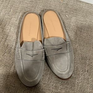 Banana republic grey suede mules